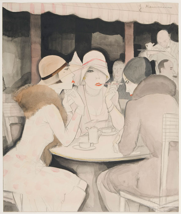 Jeanne Mammen (German 1896 1976) Karneval (Carnival), c.1931, Watercolor and pencil on paper Des Moines Art Center Permanent Collections Gift of Dr Joseph H Seipp Baltimore MD 1974 94